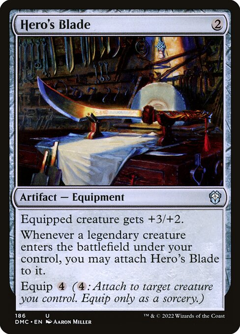 Magic the Gathering Card - Hero's Blade - MTG Circle