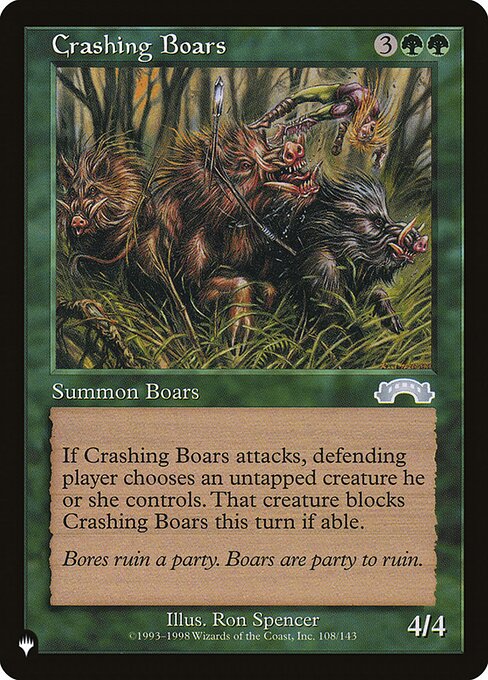 Magic the Gathering Card - Crashing Boars - MTG Circle