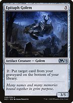 Magic the Gathering Card - Epitaph Golem - MTG Circle