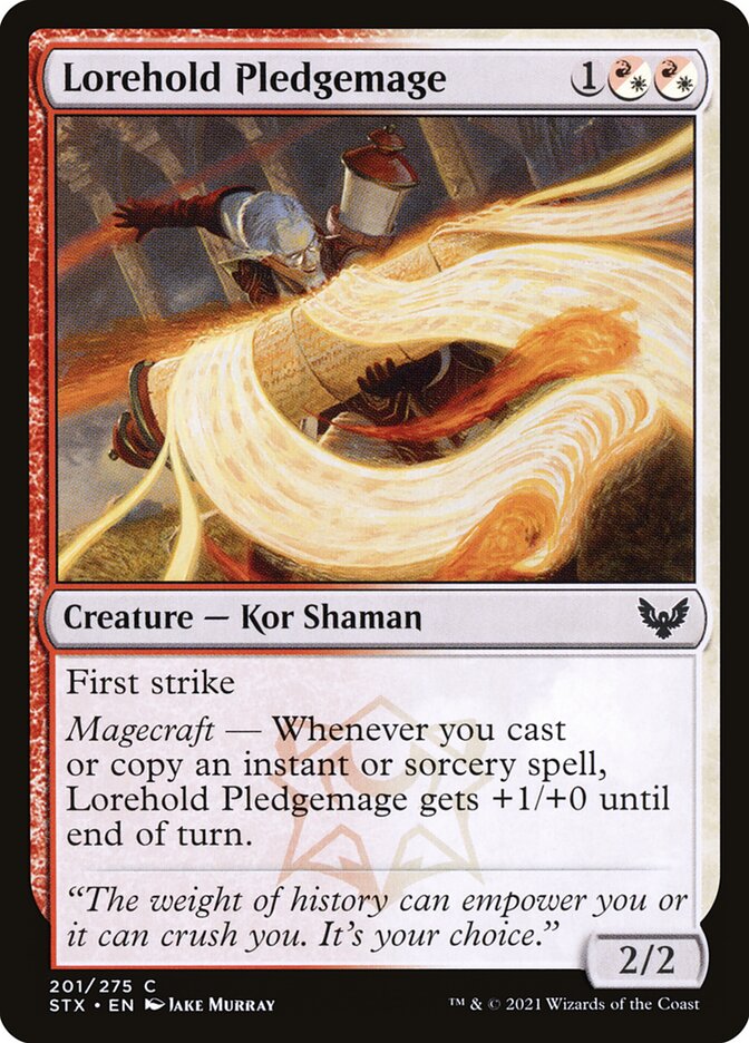 Magic the Gathering Card - Lorehold Pledgemage - MTG Circle