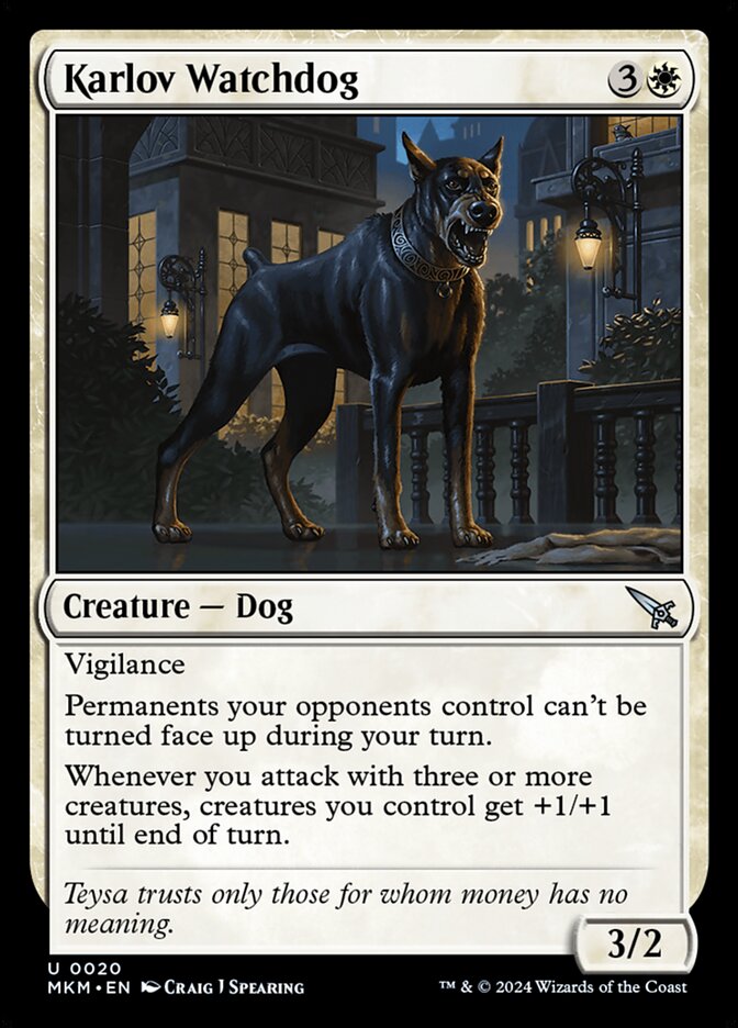 Magic the Gathering Card - Karlov Watchdog - MTG Circle