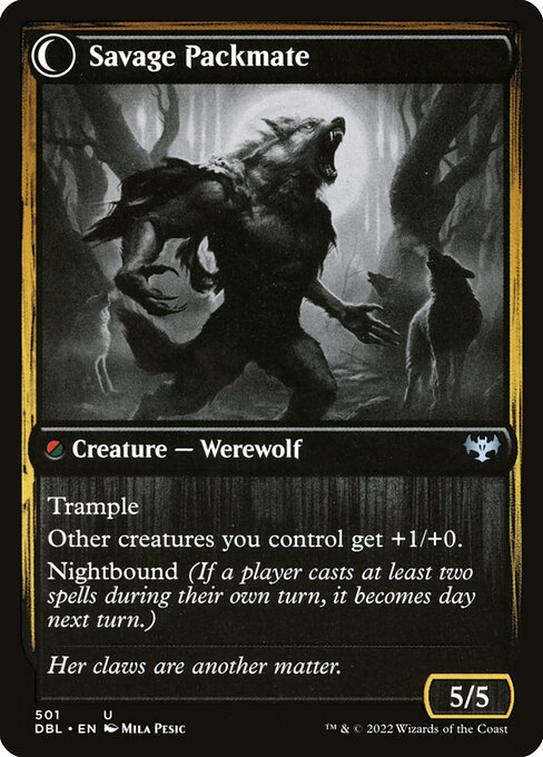 Magic the Gathering Card - Savage Packmate - MTG Circle