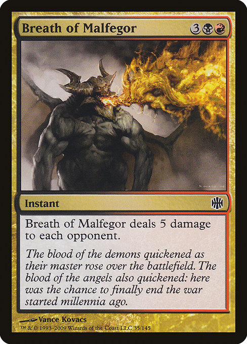 Magic the Gathering Card - Breath of Malfegor - MTG Circle