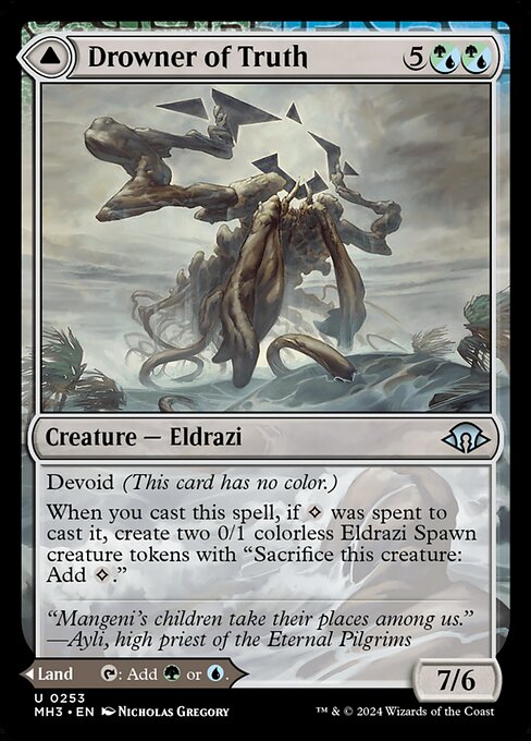 Magic the Gathering Card - Drowner of Truth // Drowned Jungle - MTG Circle