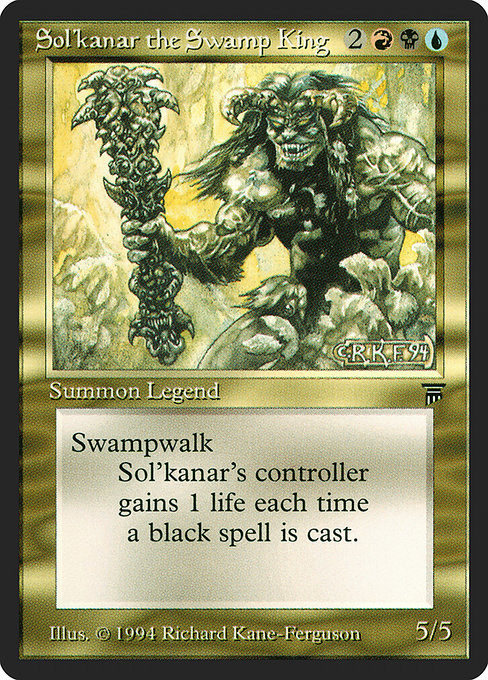 Magic the Gathering Card - Sol'kanar the Swamp King - MTG Circle