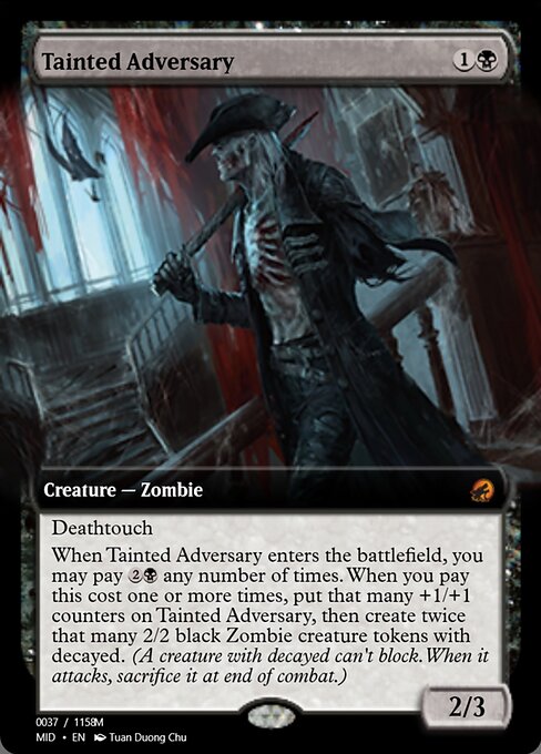 Magic the Gathering Card - Tainted Adversary - MTG Circle