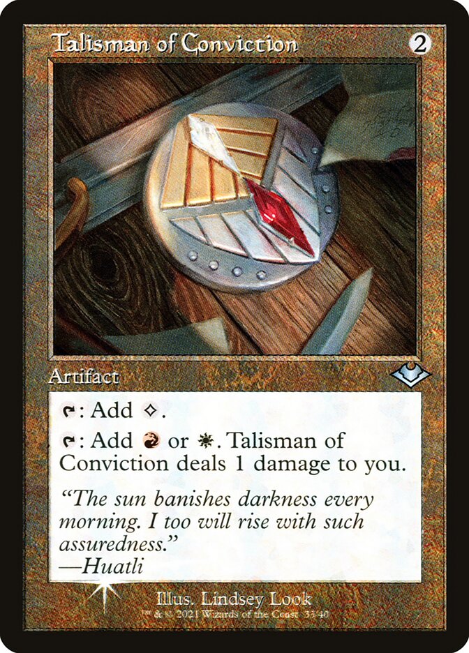Magic the Gathering Card - Talisman of Conviction - MTG Circle