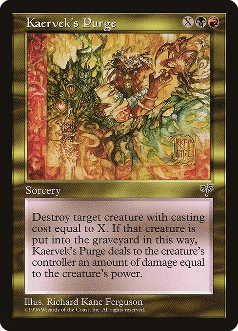 Magic the Gathering Card - Kaervek's Purge - MTG Circle