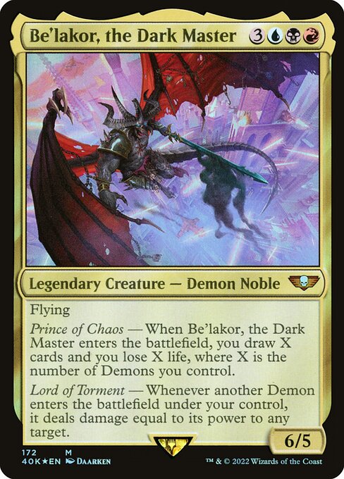 Magic the Gathering Card - Be'lakor, the Dark Master - MTG Circle