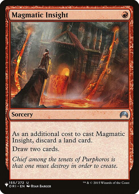 Magic the Gathering Card - Magmatic Insight - MTG Circle