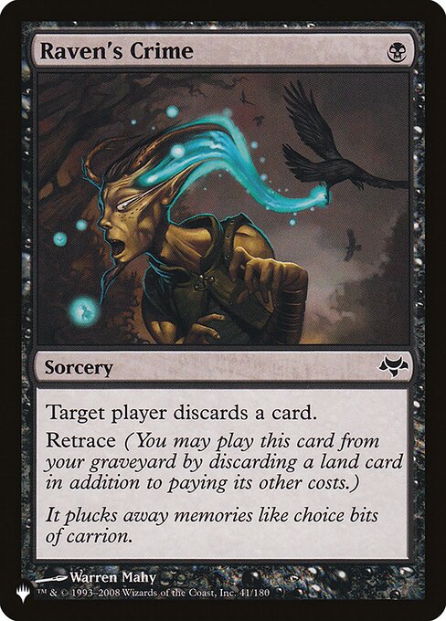 Magic the Gathering Card - Raven's Crime - MTG Circle