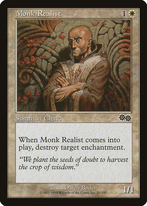 Magic the Gathering Card - Monk Realist - MTG Circle