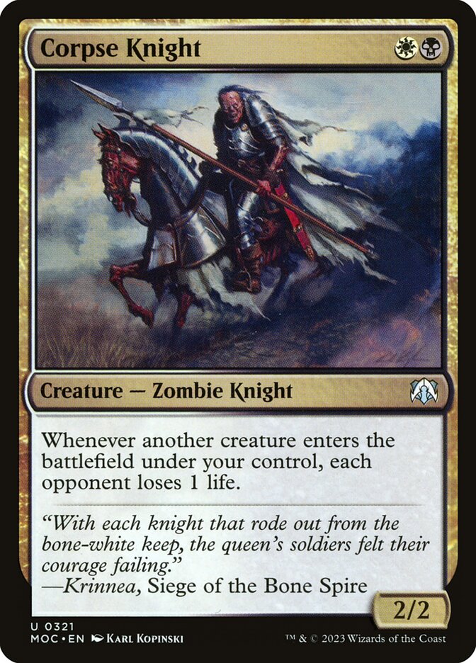 Magic the Gathering Card - Corpse Knight - MTG Circle