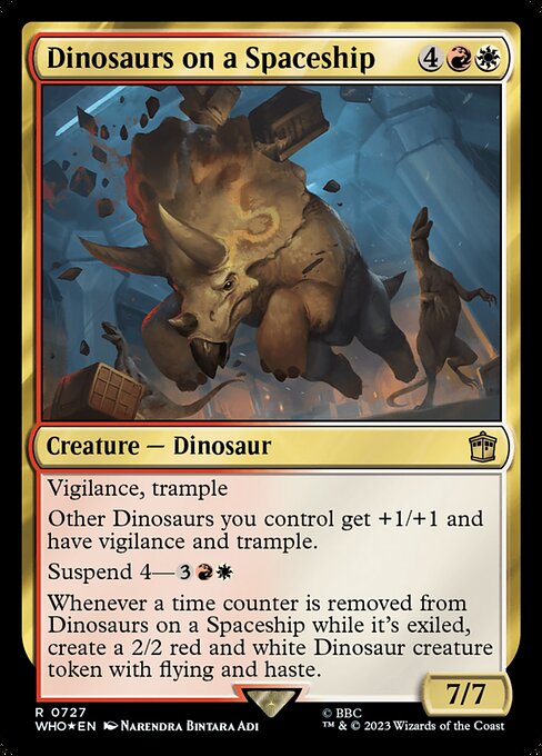 Magic the Gathering Card - Dinosaurs on a Spaceship - MTG Circle