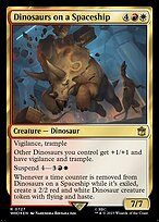 Magic the Gathering Card - Dinosaurs on a Spaceship - MTG Circle