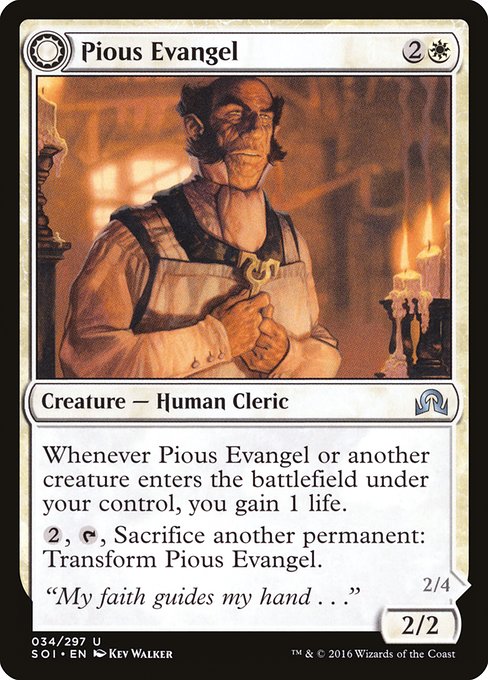 Magic the Gathering Card - Pious Evangel - MTG Circle