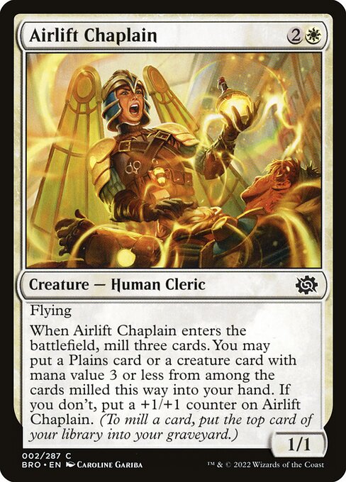 Magic the Gathering Card - Airlift Chaplain - MTG Circle