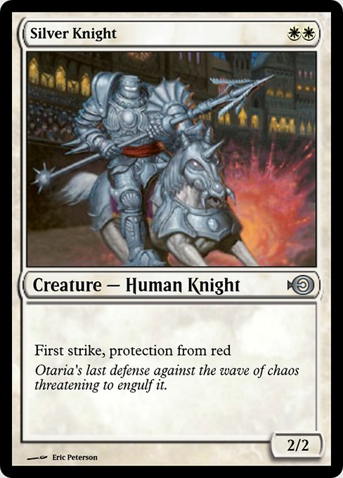 Magic the Gathering Card - Silver Knight - MTG Circle