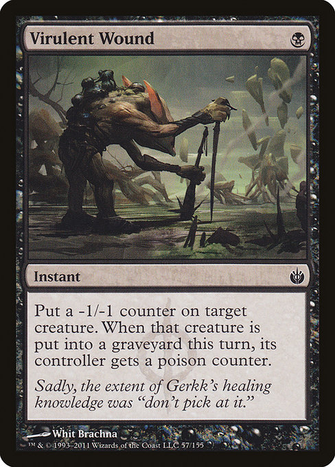 Magic the Gathering Card - Virulent Wound - MTG Circle