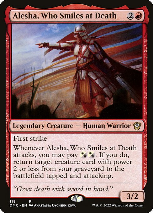 Magic the Gathering Card - Alesha, Who Smiles at Death - MTG Circle