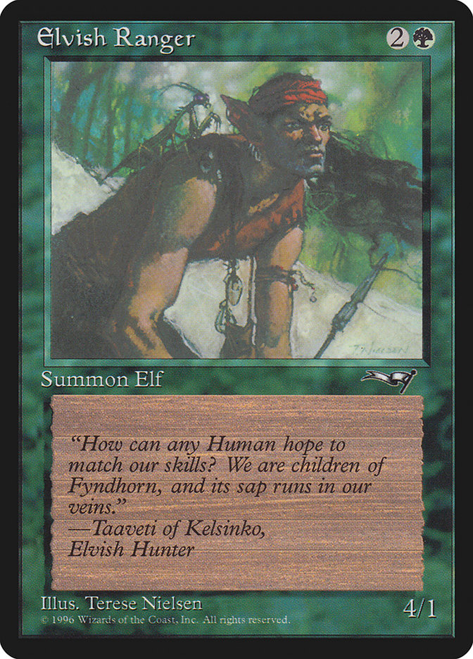 Magic the Gathering Card - Elvish Ranger - MTG Circle