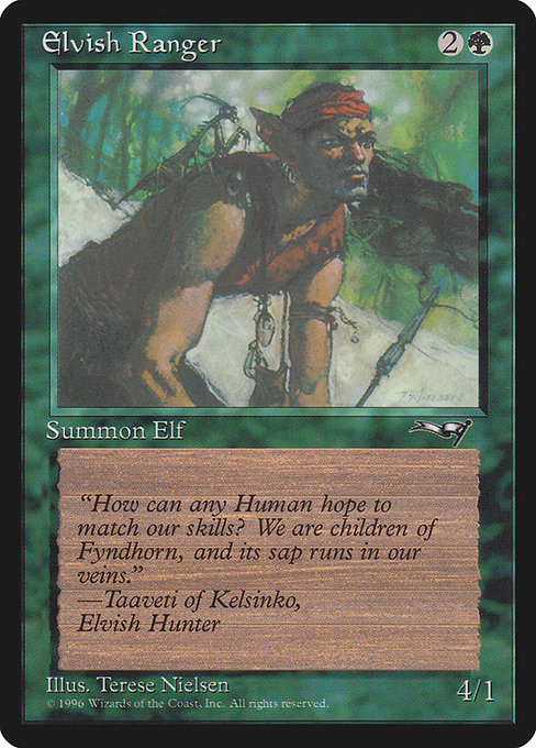 Magic the Gathering Card - Elvish Ranger - MTG Circle