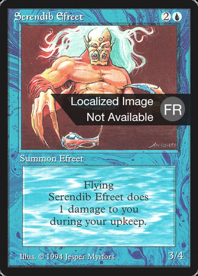 Magic the Gathering Card - Serendib Efreet - MTG Circle