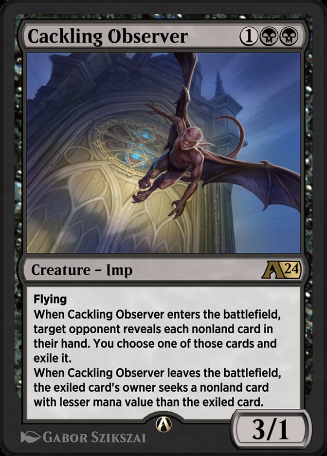 Magic the Gathering Card - Cackling Observer - MTG Circle