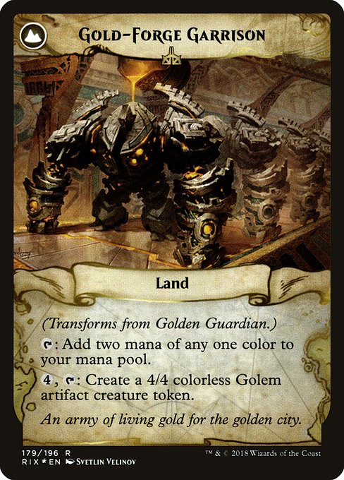 Magic the Gathering Card - Gold-Forge Garrison - MTG Circle
