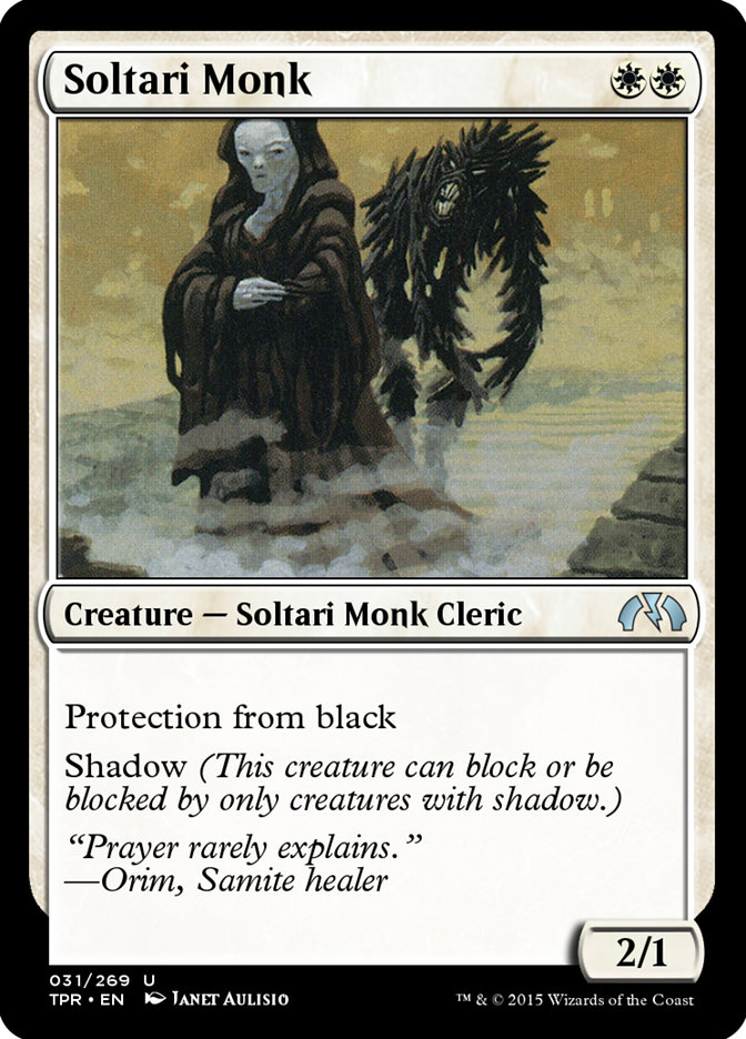 Magic the Gathering Card - Soltari Monk - MTG Circle