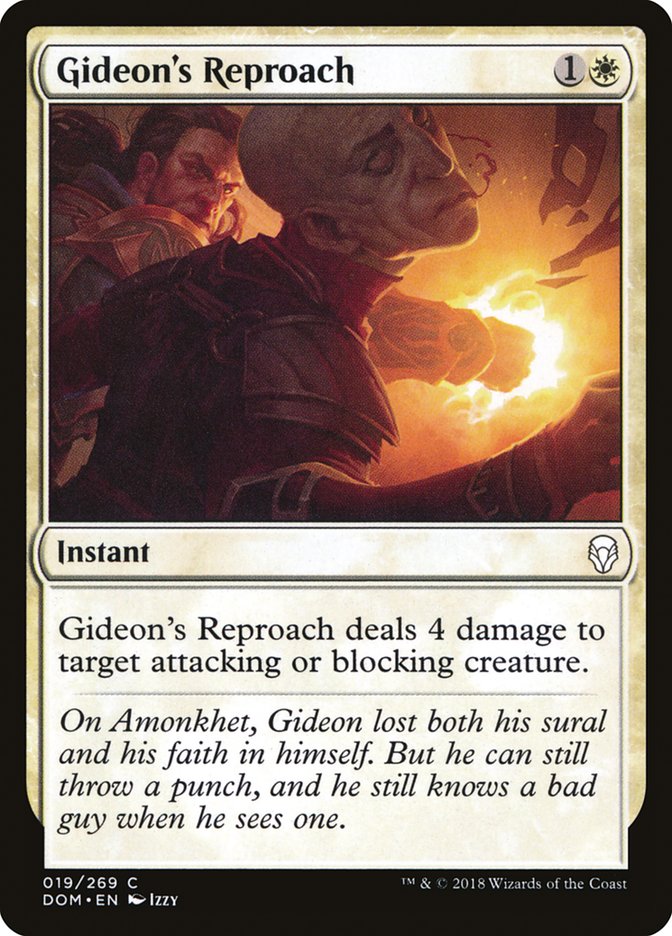 Magic the Gathering Card - Gideon's Reproach - MTG Circle