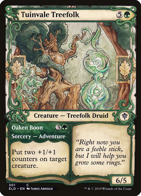 Magic the Gathering Card - Tuinvale Treefolk // Oaken Boon - MTG Circle
