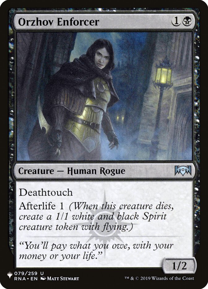Magic the Gathering Card - Orzhov Enforcer - MTG Circle