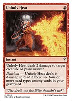 Magic the Gathering Card - Unholy Heat - MTG Circle