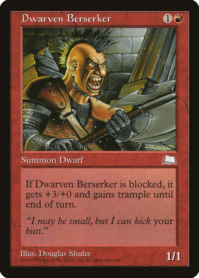 Magic the Gathering Card - Dwarven Berserker - MTG Circle