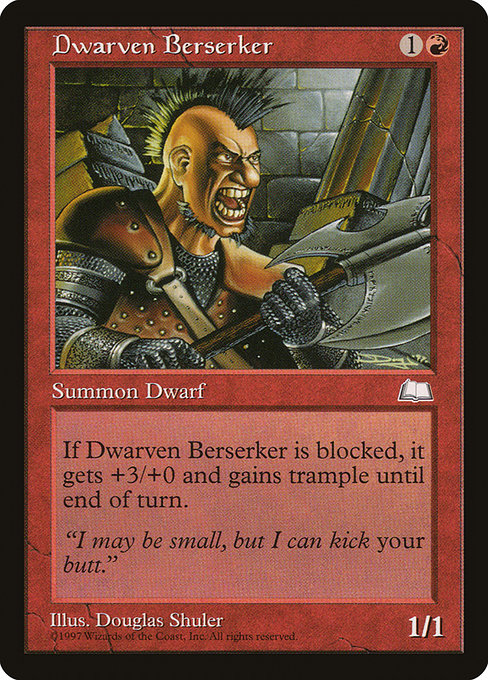 Magic the Gathering Card - Dwarven Berserker - MTG Circle