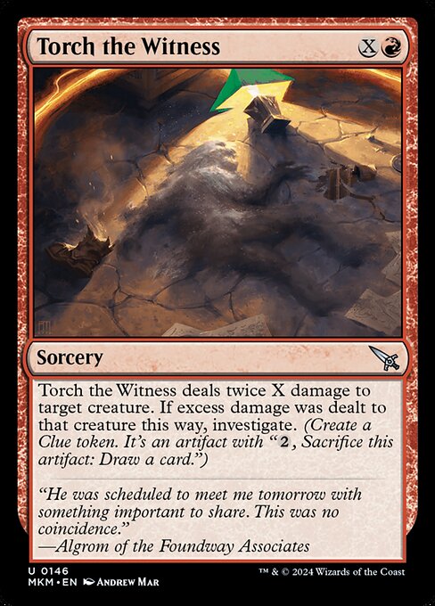 Magic the Gathering Card - Torch the Witness - MTG Circle