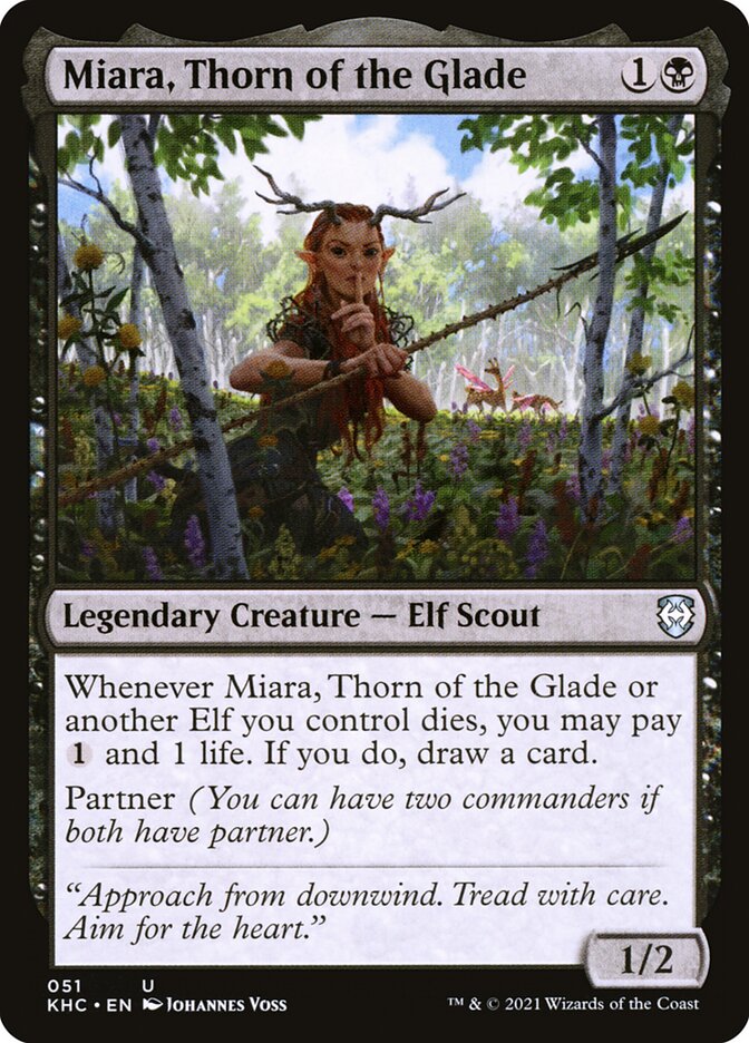 Magic the Gathering Card - Miara, Thorn of the Glade - MTG Circle