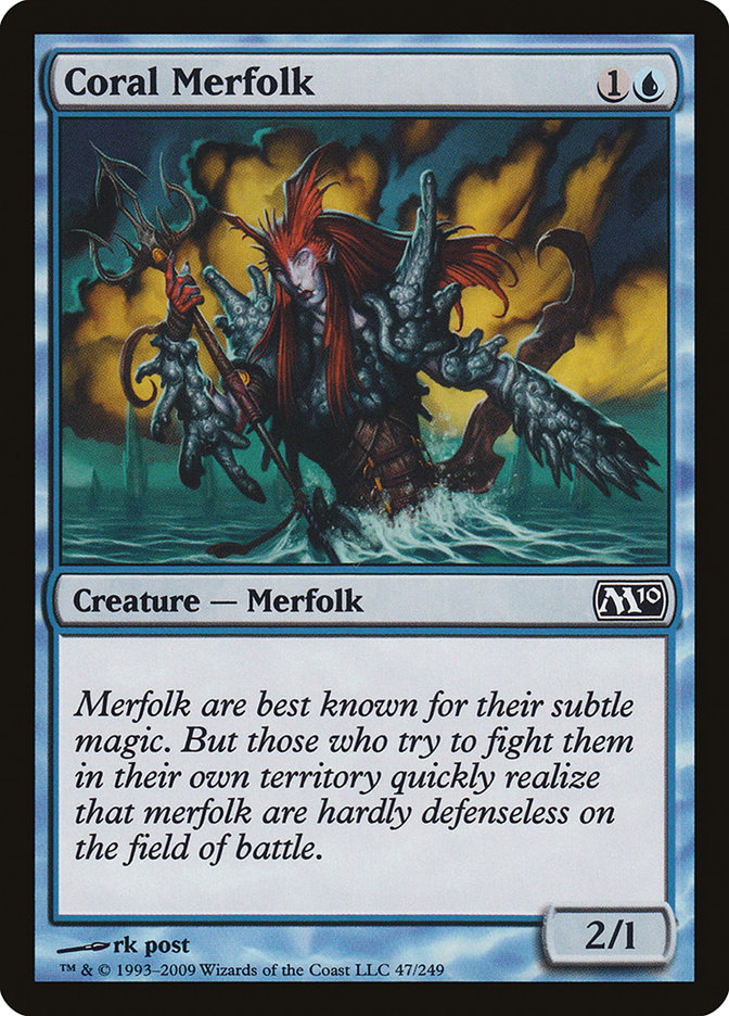 Magic the Gathering Card - Coral Merfolk - MTG Circle