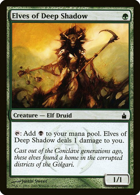 Magic the Gathering Card - Elves of Deep Shadow - MTG Circle
