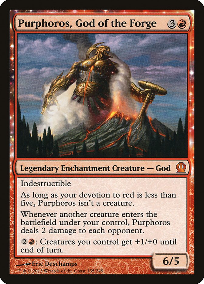 Magic the Gathering Card - Purphoros, God of the Forge - MTG Circle