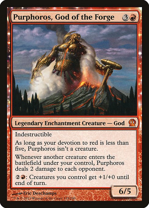 Magic the Gathering Card - Purphoros, God of the Forge - MTG Circle
