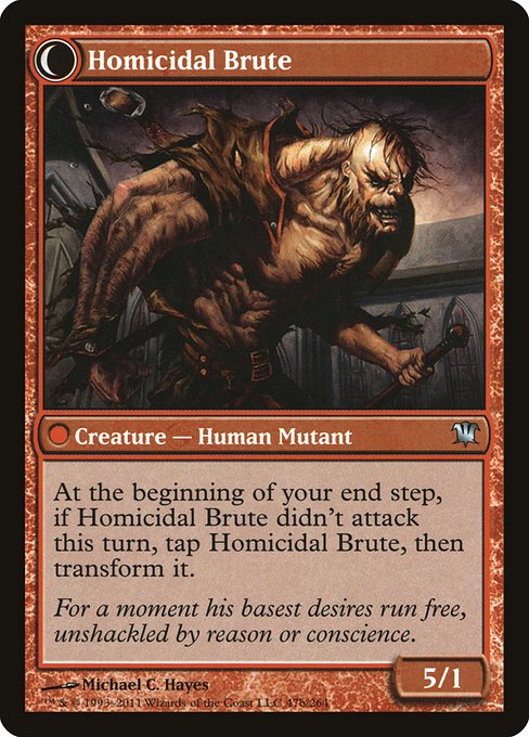 Magic the Gathering Card - Homicidal Brute - MTG Circle