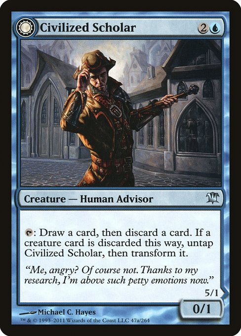 Magic the Gathering Card - Civilized Scholar - MTG Circle