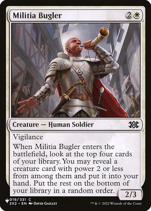 Magic the Gathering Card - Militia Bugler - MTG Circle