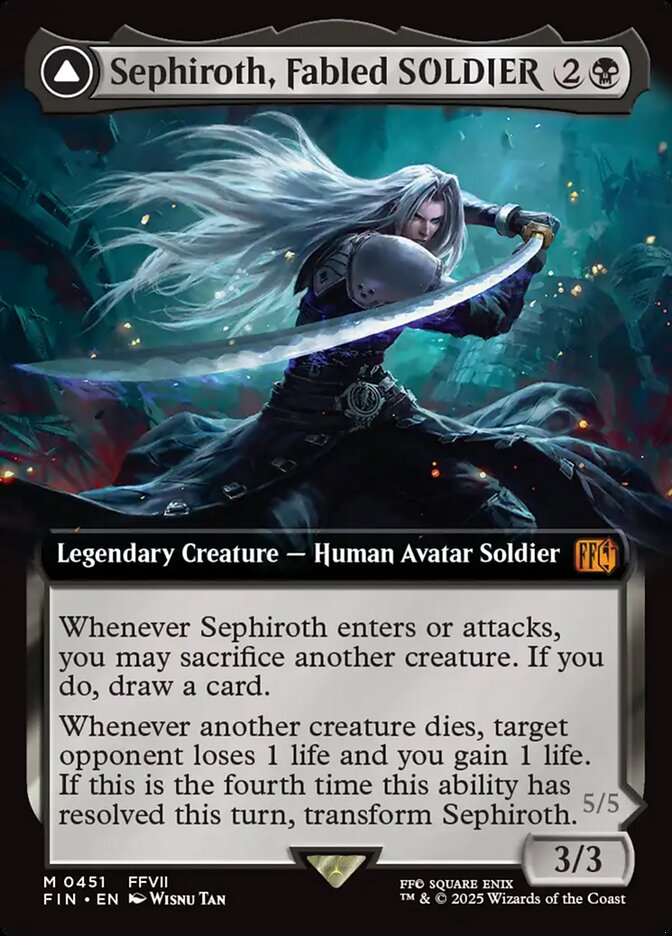 Magic the Gathering Card - Sephiroth, Fabled SOLDIER - MTG Circle