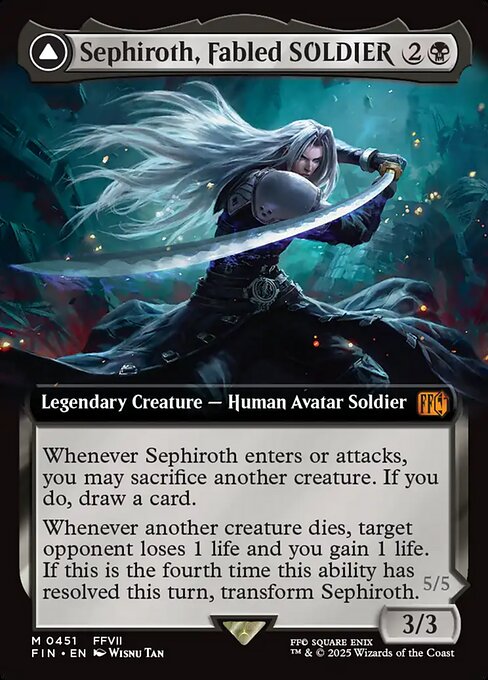 Magic the Gathering Card - Sephiroth, Fabled SOLDIER - MTG Circle