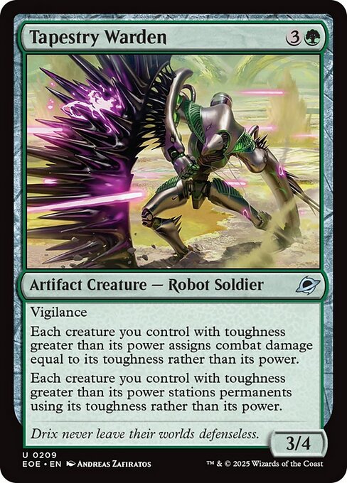 Magic the Gathering Card - Tapestry Warden - MTG Circle