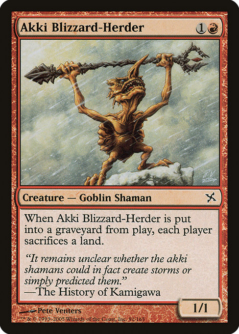Magic the Gathering Card - Akki Blizzard-Herder - MTG Circle