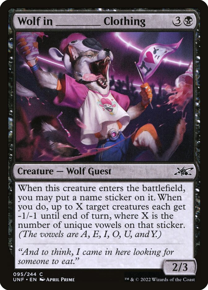 Magic the Gathering Card - Wolf in _____ Clothing - MTG Circle